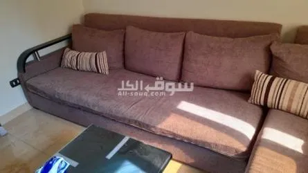 انتريه ٢ كنبه و٢ كرسى وركنه بحاله ممتازه - 2