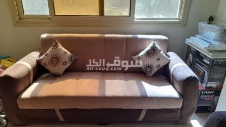 انتريه ٢ كنبه و٢ كرسى وركنه بحاله ممتازه - 8