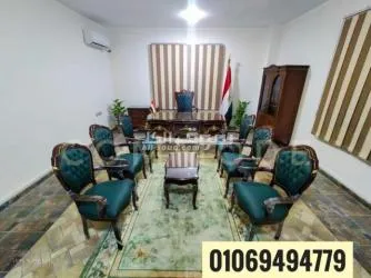غرفه مكتبيه كلاسيك خشب زان مطعم نحاس