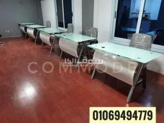 مكاتب موظفين زجاج سيكوريت شاسيه معدن