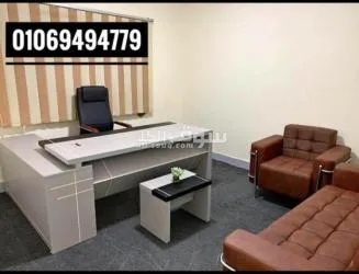 مكتب مدير خشب mdf اسباني مستورد بسايد جانبي ووحده ادراج وترابيزاة ضيافه