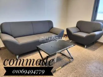طقم مكون من كنبه و٢فوتيه متاح جميع الالوان