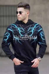 هودي الرعد الالوان : اسود / ابيض الخامه : ميلتون اسفنجي خامه ممتازة