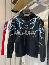 هودي الرعد الالوان : اسود / ابيض الخامه : ميلتون اسفنجي خامه ممتازة - 3