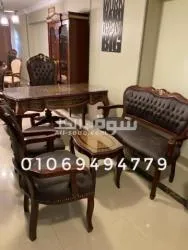 اثاث مكتبي كلاسيك خشب زان مطعم نحاس