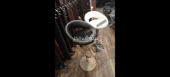 كرسي بار هيدروليك جلد - 2