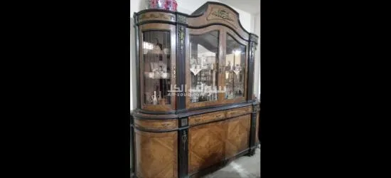 غرفة سفره خشب زان وقشره تطعيم نحاس ستيل كلاسيك
