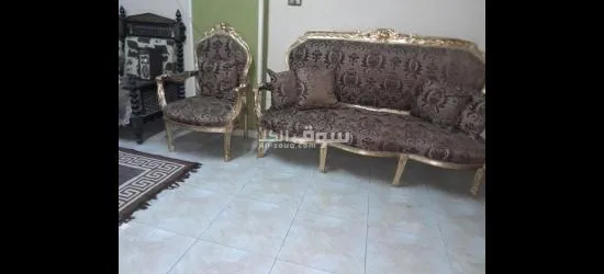 صالون مدهب مستعمل للبيع بحالة جيده - 5