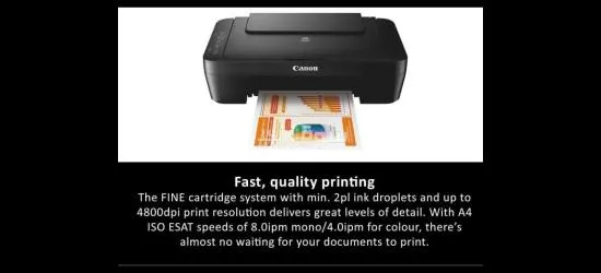 Canon Pixma MG2540S Multifunction All-In-One Printer Black