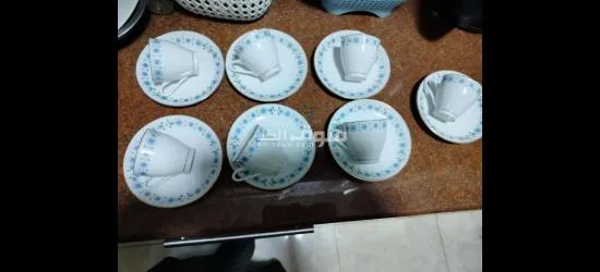 طقم فناجين القهوة بااطباقهم