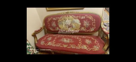 صالون اوبيسون فرنساوي شغل يدوي قديم حالة ممتازة رسمة المرضعه - 4