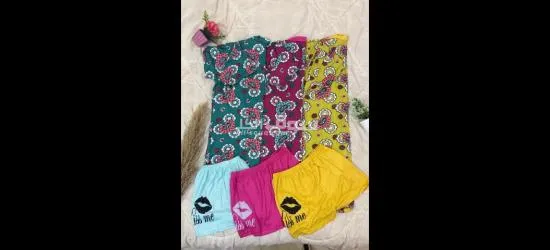 هوم وير حريمي بيجامات وكاشات وهوت شورت - 10