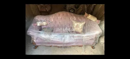 ثنين ركنة ثنائية و ثنين فوتية لسا جديد من قباني للاثاث فخم جدا - 1