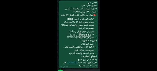 وظيفه خاليه لفرد امن - 1