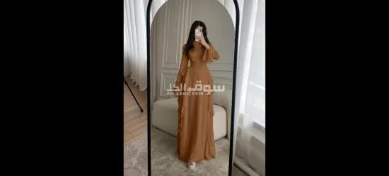 فستان شيفون مبطن تحفة باستايل عصري يناسب الخروج والمناسبات - 7