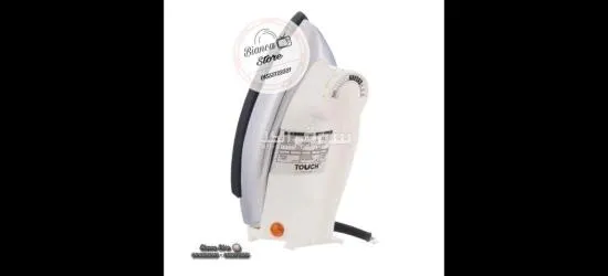 مكوة جافة ماركة تاتش الزنوكي - 1000 وات - أبيض TOUCH-40405 - قاعدة تيفلون مضادة للإلتصاق - 4