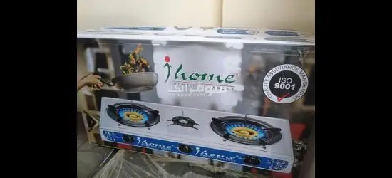 بوتاجاز اى هوم 3 شعله مسطح  البوتاجاز الصناعه مصريه من الاستانلس مطابق للمواصفات القياسيه وامن جدا - 5