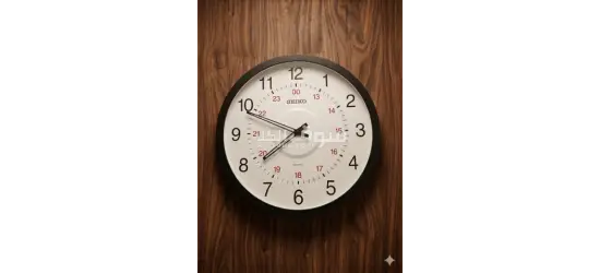 ساعة حائط كبيرة (SEIKO) ياباني  60 cm حركة صامتة من الفولاذ - QHA401K