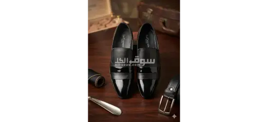 حذاء رسمى رجالى فاخر باللون الأسود الملكى من La Cravate collection- جديد تماماً - مقاس 40