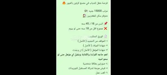 عمال لمصنع كرتون