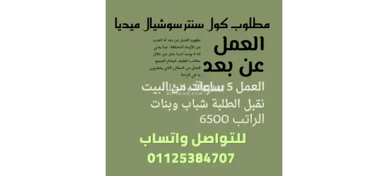 فرصة عمل اونلاين من البيت
