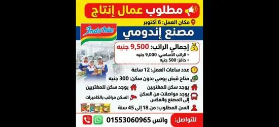عامل فى مصنع اندومى
